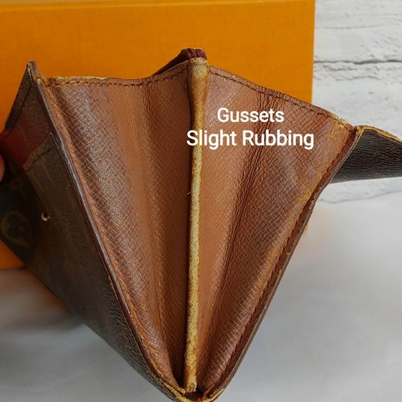 'LOUIS VUITTON' GIFT BOX SET 'PORTEFEUILLE SARAH' LONG LEATHER MONOGRAM WALLET - Picture 12 of 16